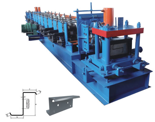 Het blauwe Broodje die van Z Purlin Machine 10m/min voor Kleurenstaal vormen
