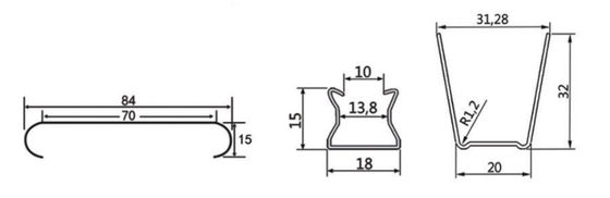 C84 Gray Keel Roll Forming Machine For-het Slotblad van de Reclameraad