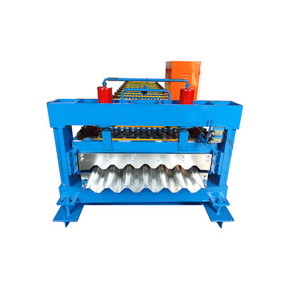 Blauw het Metaalbroodje die van het Dakblad Machines15m/min Hydraulisch Knipsel vormen